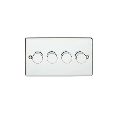 Image of Enhance Decorative 4 Gang Dimmer Polished Chrome Finish