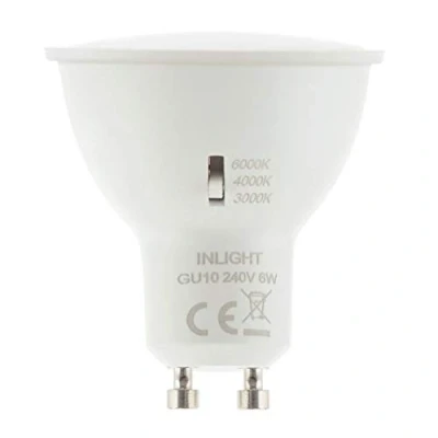 Image of Light Bulb GU10 6W led Colour Temperature Changing Fitting White Litecraft