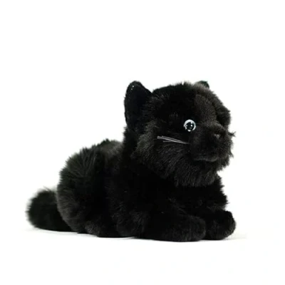 Image of lilizzhoumax Simulation Black Cat Plush Toy 25cm/10, Realistic Stuffed Animal Wild Animals, Cute Super Soft Home Decoration Toys, Gift for Kids