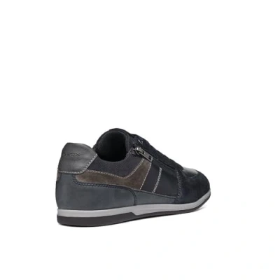 Image of Geox Men&#039;s U Renan B Sneaker, Navy Grey, 10.5 UK