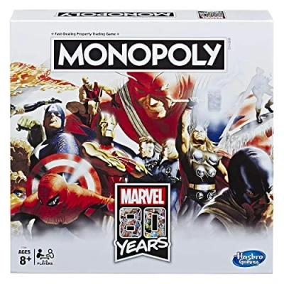 Image of Monopoly E7866101 Marvel 80 Years Comics Board Game French Version, Multicolored, L