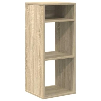 Image of vidaXL Sonoma Oak Book Cabinet Engineered Wood Bookshelf/Display Shelf, 34x31x80 cm Home/Office/Bedroom Decor, Brown Storage Unit