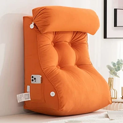 Image of CLEMMO Reading And TV Relax Pillow,Adult Backrest Lounge Cushion,Lumbar Support Cushion,Great For Back Support,Bed,Gaming,Reading,Relaxing Or Watching