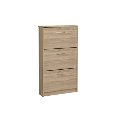 Image of FMD Shoe Cabinet Step 3, 58.5 x 104.5 17.0 cm, Oak