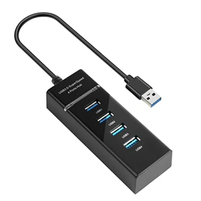Image of AXFEE USB Hub, 4 Port 3.0 Date 5 Gbps Data Multi Expander Extender Lead Adapter for Laptop, Flash Drives, Mobile HDD, and More, Compatible with Device