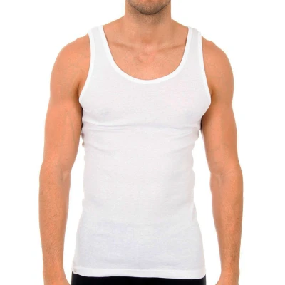 Image of Abanderado Mens Classic wide strap t shirt 0980 man White Size 2XL
