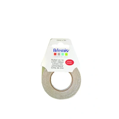Image of Artemio 15 mm x 5 m Linen Ribbon, Beige
