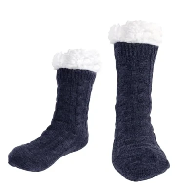 Image of Men Slipper Winter Socks, Theraml Socks Warm Fluffy Fleece Lined Non Slip Cosy Cabin Extra Thick Super Soft Bed Sock Xmas Thermal