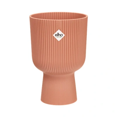Image of Elho Vibes Fold 14cm Coupe Plastic Indoor Plant Pot Delicate Pink