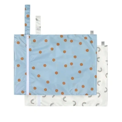 Image of LÄSSIG Happy Rascals Smile Reusable Wet Bag Pack of 2