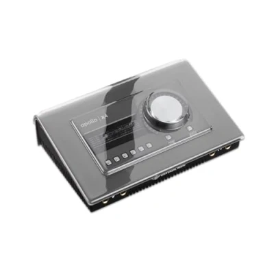 Image of Decksaver Cover for Universal Audio Apollo X4 Super Durable Polycarbonate Protective lid in Smoked Clear Colour, Made The UK Producers&#039; Choice Unbeatable Protection