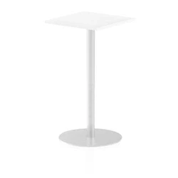Image of Italia 600mm Poseur Square Table White Top 1145mm High Leg