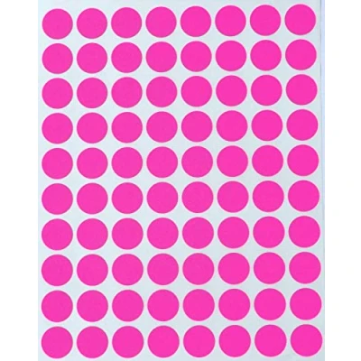 Image of Royal Green (13MM) Neon Pink Color Coding Labels for Inventory and Labeling 1.3 CM Circle Dot Stickers 1200 Pack