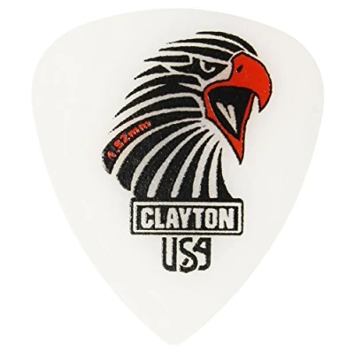 Image of Clayton CSAS15212 Standard Sharp Acetal/Polymer Guitar Picks, 1.52 mm, Set of 12 Pieces