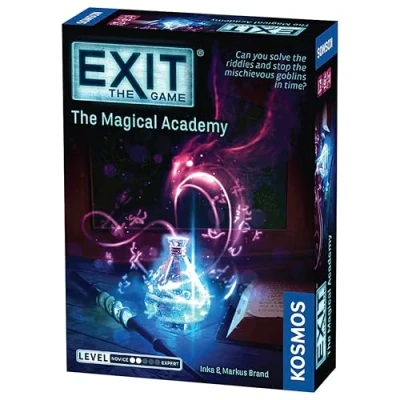 Image of Thames &amp; Kosmos EXIT: The Magical Academy, Escape Room Card Game, Board Games For Game Night, Family Adults and Kids, 1 to 4 Players, Age 10+, Blue