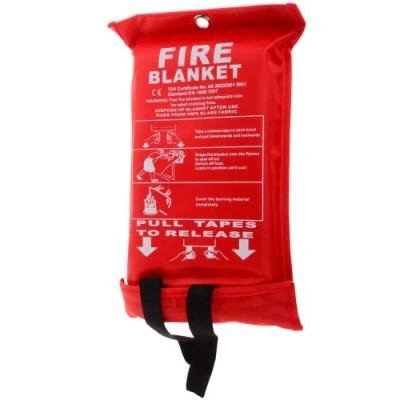 Image of Fire Blanket 1M X In Size With Wall Mountable Case and Quick Release Tabs