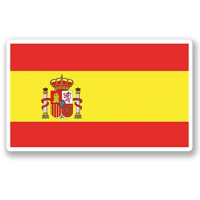 Image of 2 x 10cm Spain Spanish Flag Vinyl Sticker iPad Laptop Car Travel Luggage #5271 (10cm Wide 6cm Tall)