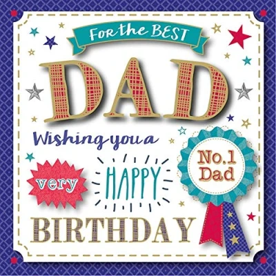 Image of Birthday Single Boxed Card Dad 19 cm sq Regal Publishing