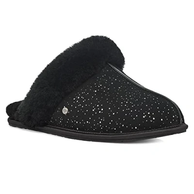 Image of UGG Scuffette Mirror BALL Slippers, Women&#039;s, Size: 4, Black Textile