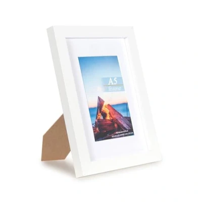 Image of Scholar Tree White A5/21X14.8cm Photo Frames, Wooden Picture Frames for Freestanding and Wall Mountable