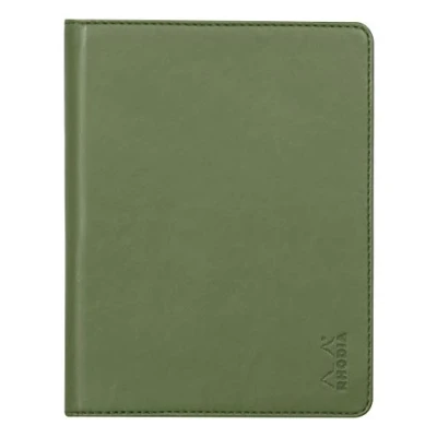Image of RHODIA 213003C Rhodiarama Clipboard and Document Holder Booklet N13 Sage for Notepads or A6 Format Notebooks (10.5 x 14.8 cm) Premium Italian Faux Leather Collection