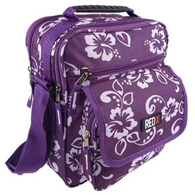 Image of Red X Mens Womans Hibiscus Cross Body Utility Bag