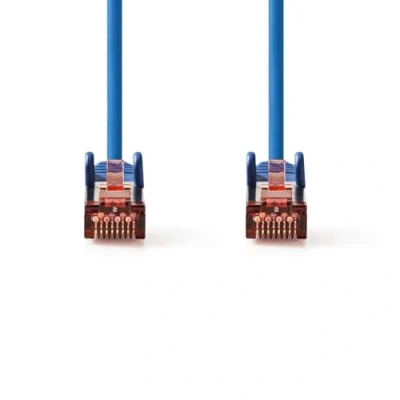 Image of NEDIS CAT6 Network Cable RJ45 Connector Male S/FTP 2.00 m Round LSZH Blue Label
