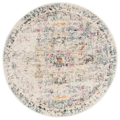Image of Safavieh Boho Rug for Living Room, Dining Bedroom Madison Collection Short Pile, Grey and Gold, 122 x cm