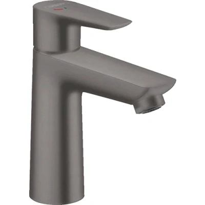 Image of hansgrohe 71714340 Talis E 110 CoolStart Single Lever Washbasin Mixer Tap Without Drain Fitting Brushed Black Chrome, spout Height mm