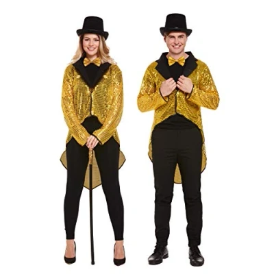 Image of Henbrandt Adult Tailcoat Gold Sequin Unisex