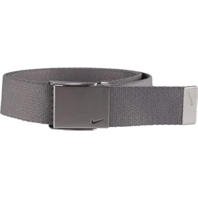Image of NIKE Men&#039;s Swoosh Web Belt, Charcoal, One Size