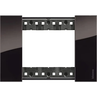 Image of Bticino KA4803DG Living Now Plaque 3 Modules Night 124 x 50 10 cm
