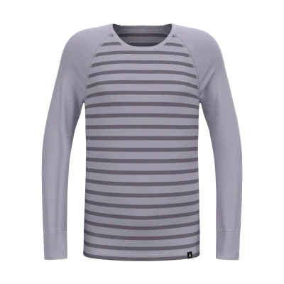 Image of Odlo Thermal Underwear Children&#039;s Active Warm Stripes I Sports Girls Boys Long Sleeve Shirt
