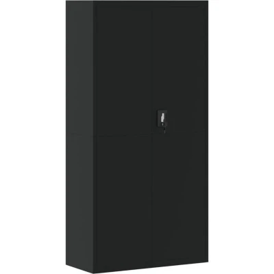 Image of vidaXL File Cabinet Black 90x40x180 cm Steel