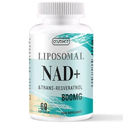 Image of Liposomal NAD+ 500mg with Trans Resveratrol 300mg Softgels Actual Supplement 2 in 1 Anti Aging Formula for Cellular Repair, Promote Longevity &amp; Vitality (Pack of 1)