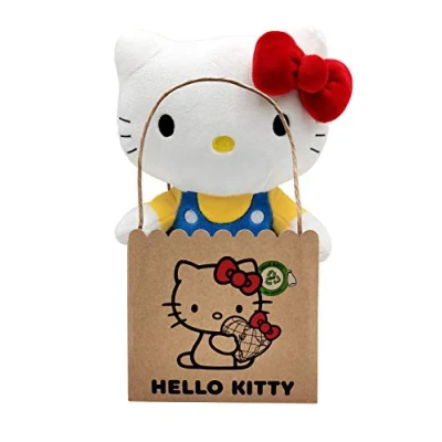 Image of Joy ToyHello Kitty Classic Eco Plush 24 cm in Reusable Cardboard Bag The is Made from 100% Recycled PET Bottles