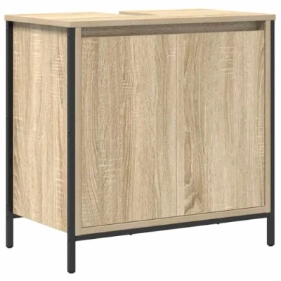 Image of vidaXL Bathroom Basin Cabinet Sonoma Oak 60x34.5x60 cm