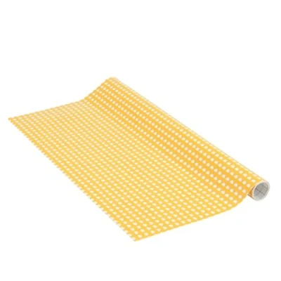 Image of Venilia 54760 Self Adhesive Film Erika Curry Geometric Motif Retro Pattern Decorative Furniture PVC Phthalate Yellow 45 cm x 1.5 m Thickness 0.095 mm