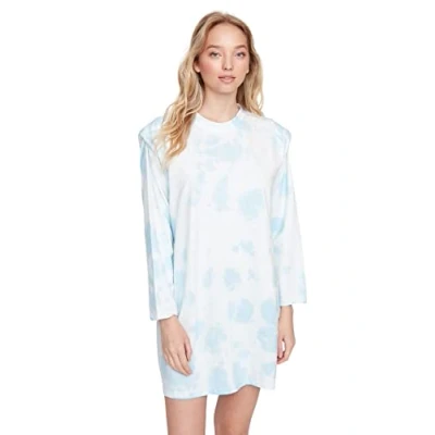 Image of Trendyol Women&#039;s Woman Regular Shift Crew Neck Knit Dress, Blue, S UK