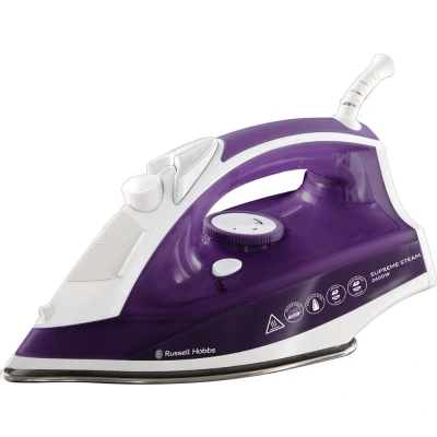 Image of Russell Hobbs 23060 Supremesteam 2400W Stainless steel soleplate Traditional Iron Purple/White