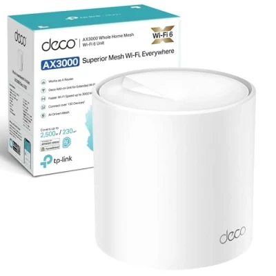 Image of TP Link Deco Dual Band Mesh Wifi Router, 2402 Mbps 6 230m2 Coverage, Connect Over 150 Devices,Use as a Extender Booster,Parental Controls, Compatible with all Models,Add on