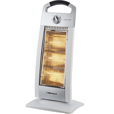 Image of Belaco New upgraded Halogen Electric heater Oscillating option portable 1200W home office room with free 3pcs tube replacement