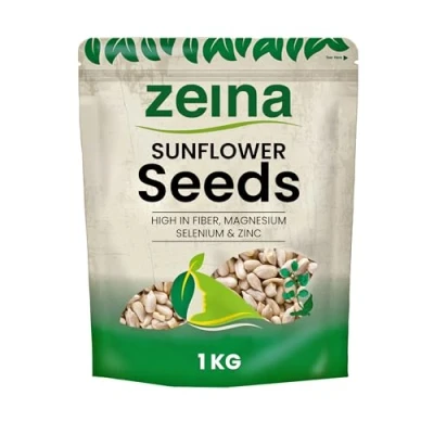 Image of Zeina Sunflower Seed Kernels (1Kg) Ready to Eat Naturally Gluten Free Vegan Approved Seeds for Cooking, Baking and Healthy Snacks, Kosher