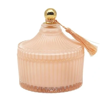 Image of Peony &amp; Blush Scented Wax Candle Luxury Fragrance Elegant Decorative Container