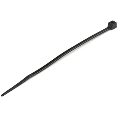 Image of StarTech.com 4&quot;(10cm) Cable Ties 1/16&quot;(2mm) wide, 7/8&quot;(22mm) Bundle Diameter, 18lb(8kg) Tensile Strength, Nylon Self Locking Zip with Curved Tip 94V 2/UL Listed, 100 Pack Black(CBMZT4B)