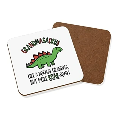 Image of Grandmasaurus Dinosaur Like A Normal Grandma But More Roarsome Coaster Drinks Mat