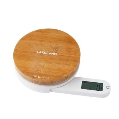 Image of Lakeland Bamboo Battery Free Kitchen Scales