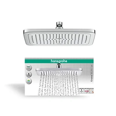 Image of hansgrohe 26258000 Croma E Water Saving Overhead Shower 280, 1 Spray, EcoSmart, Chrome