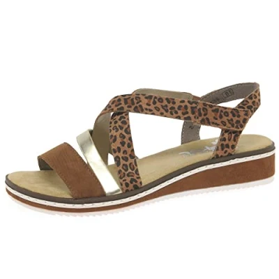 Image of Rieker Kaz Womens Sandals 6.5 UK Brown Combi