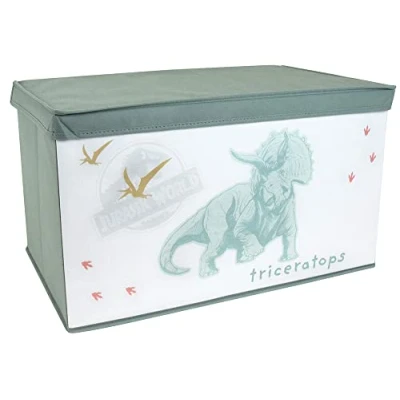 Image of Fun House 713503 Jurassic World Folding Dinosaur Toy Box 55.5 x 34.5 34 cm for Children Wood